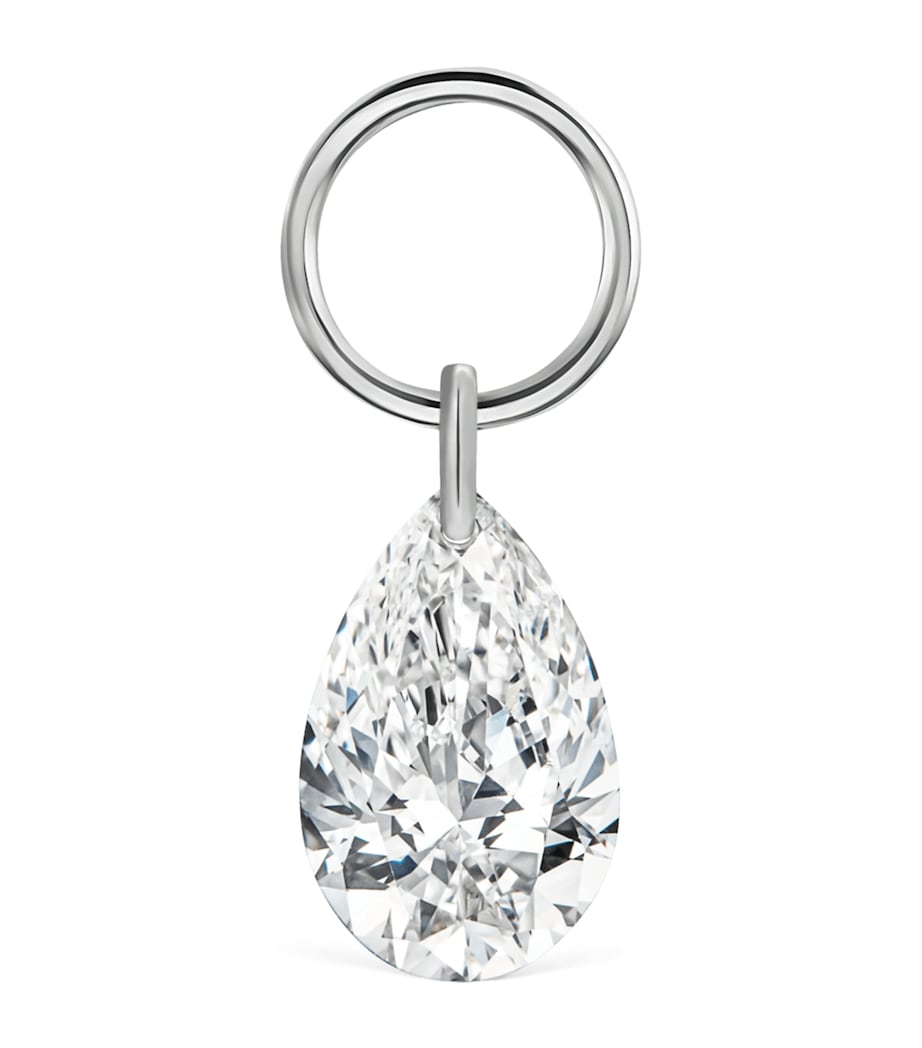 Pear Floating Diamond Charm (5mm)