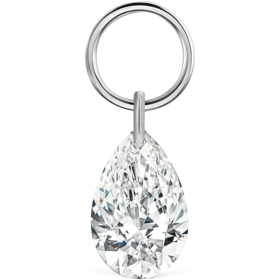 Pear Floating Diamond Charm (5mm)