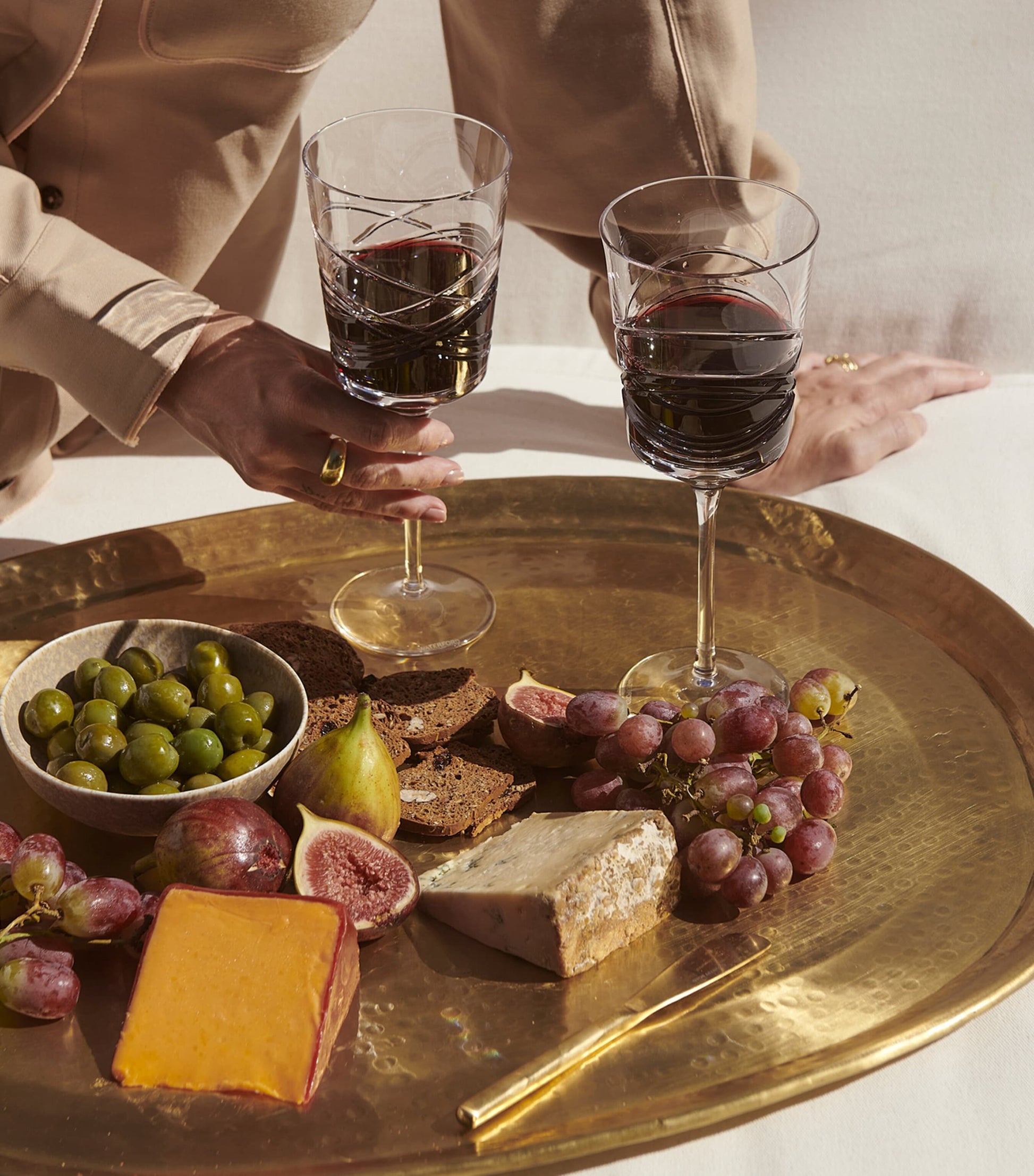 Set of 2 Crystal Aran Red Wine Glasses (475ml)