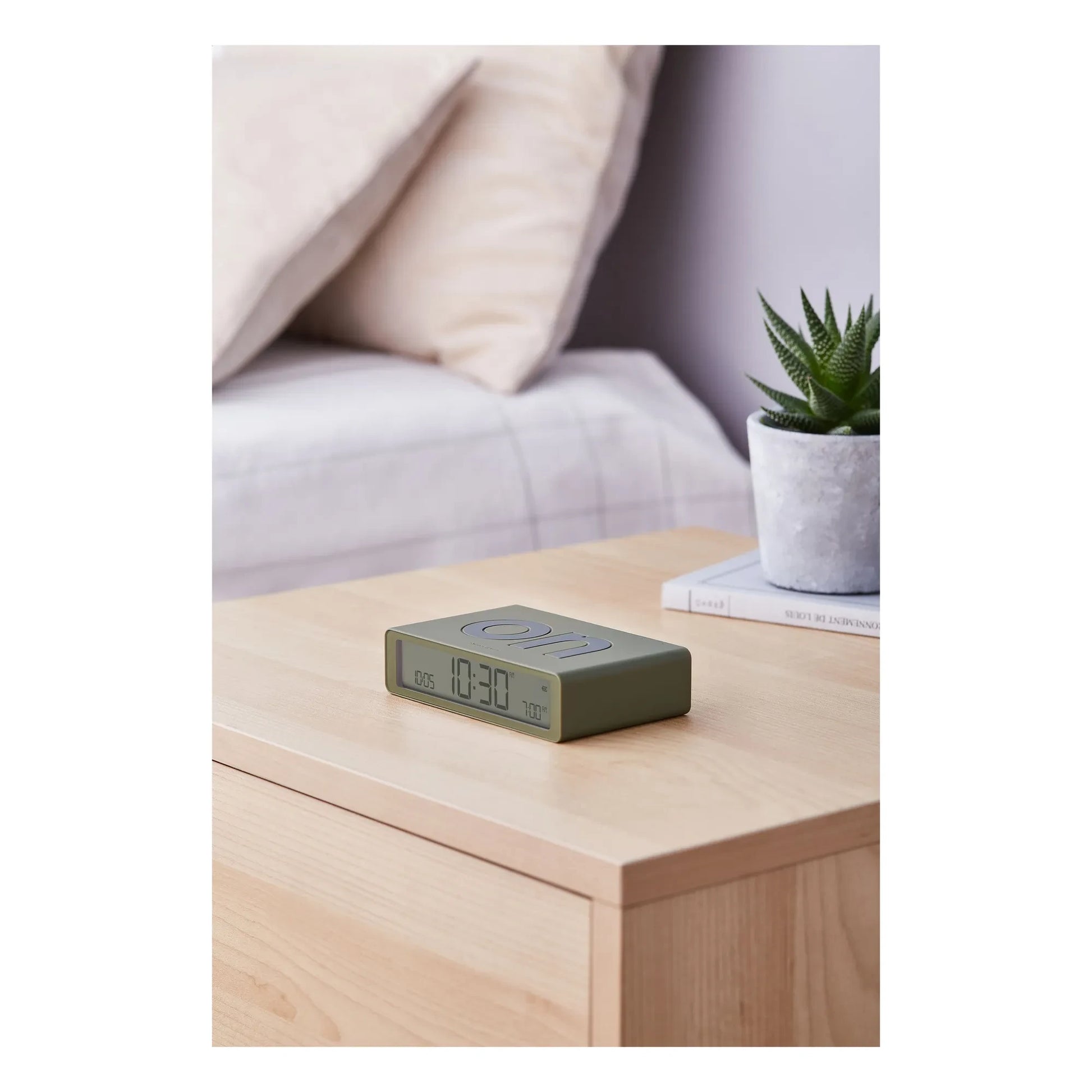 Lexon - Flip alarm clock | Khaki