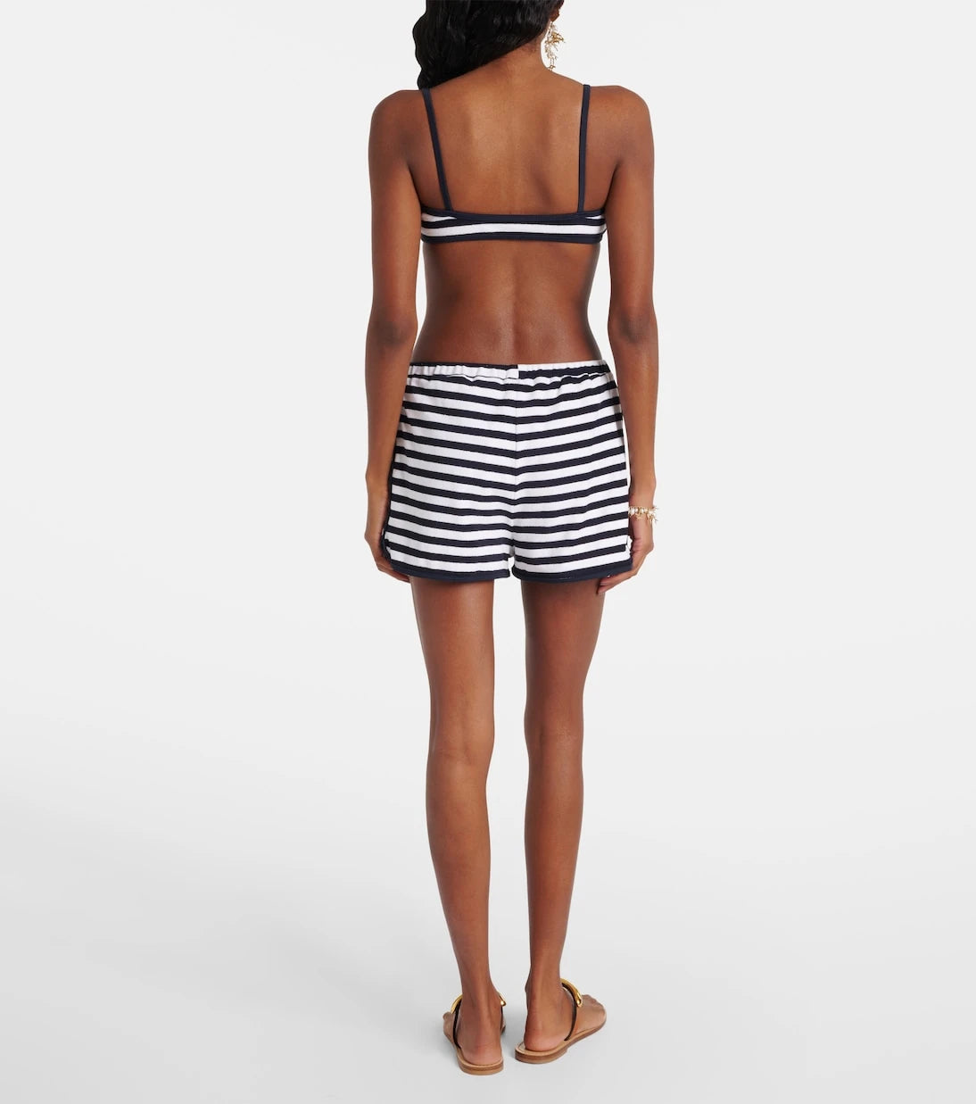 Jade Swim - شورت تيري مخطط