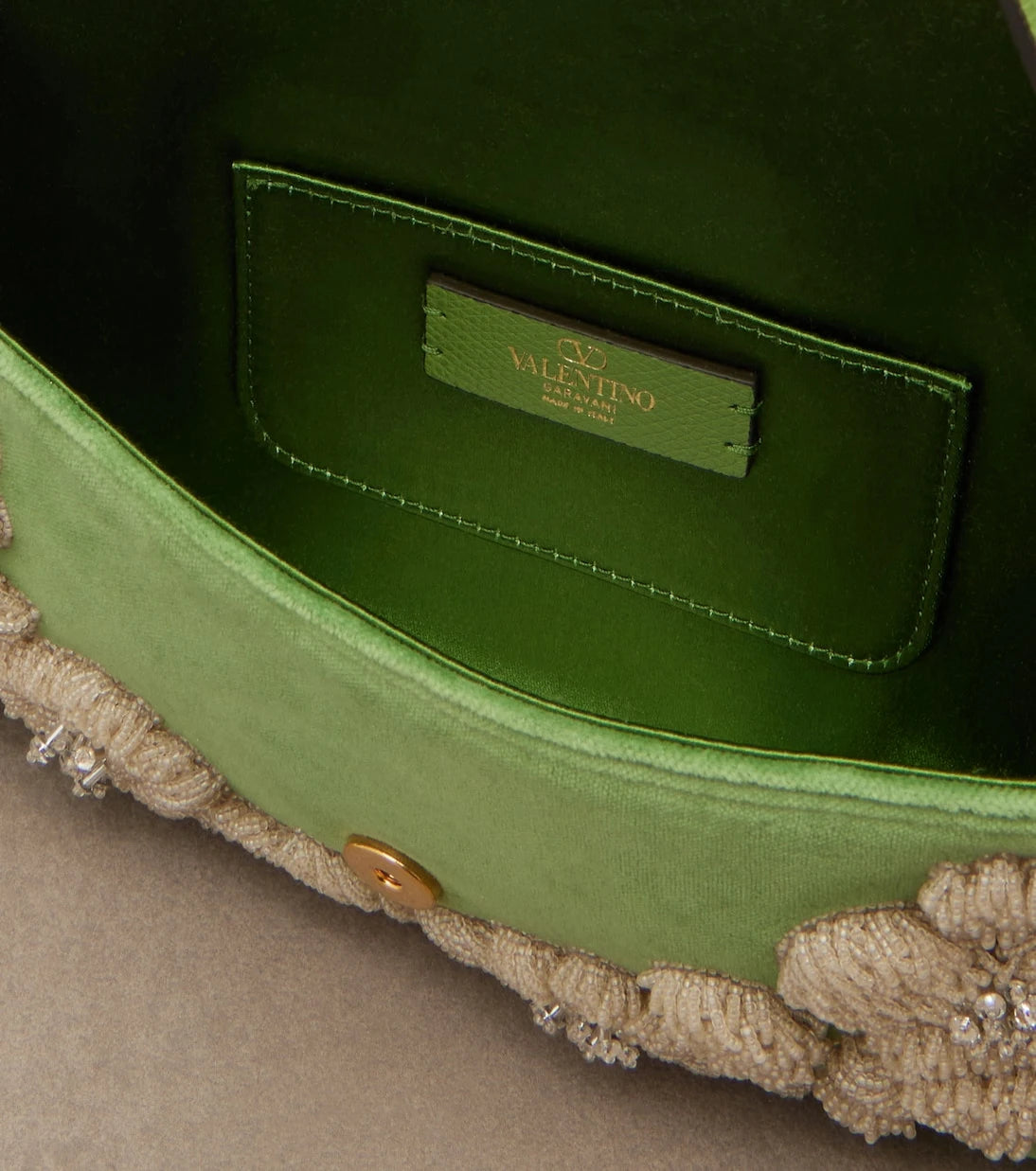 Valentino Garavani - DeVain embellished velvet shoulder bag