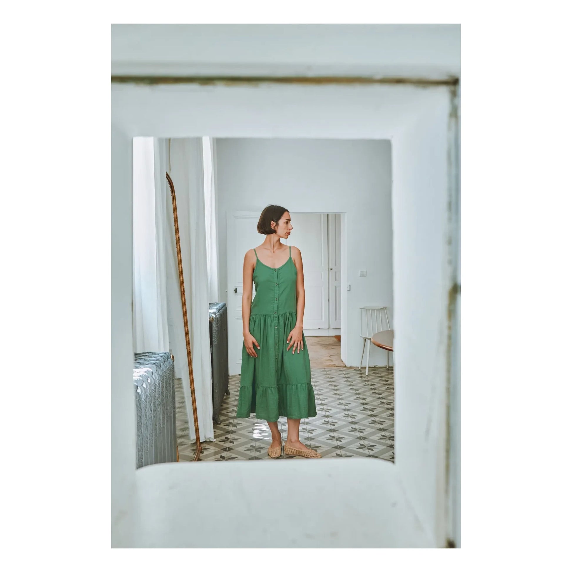 Poudre Organic - Celosie dress | Forest Green