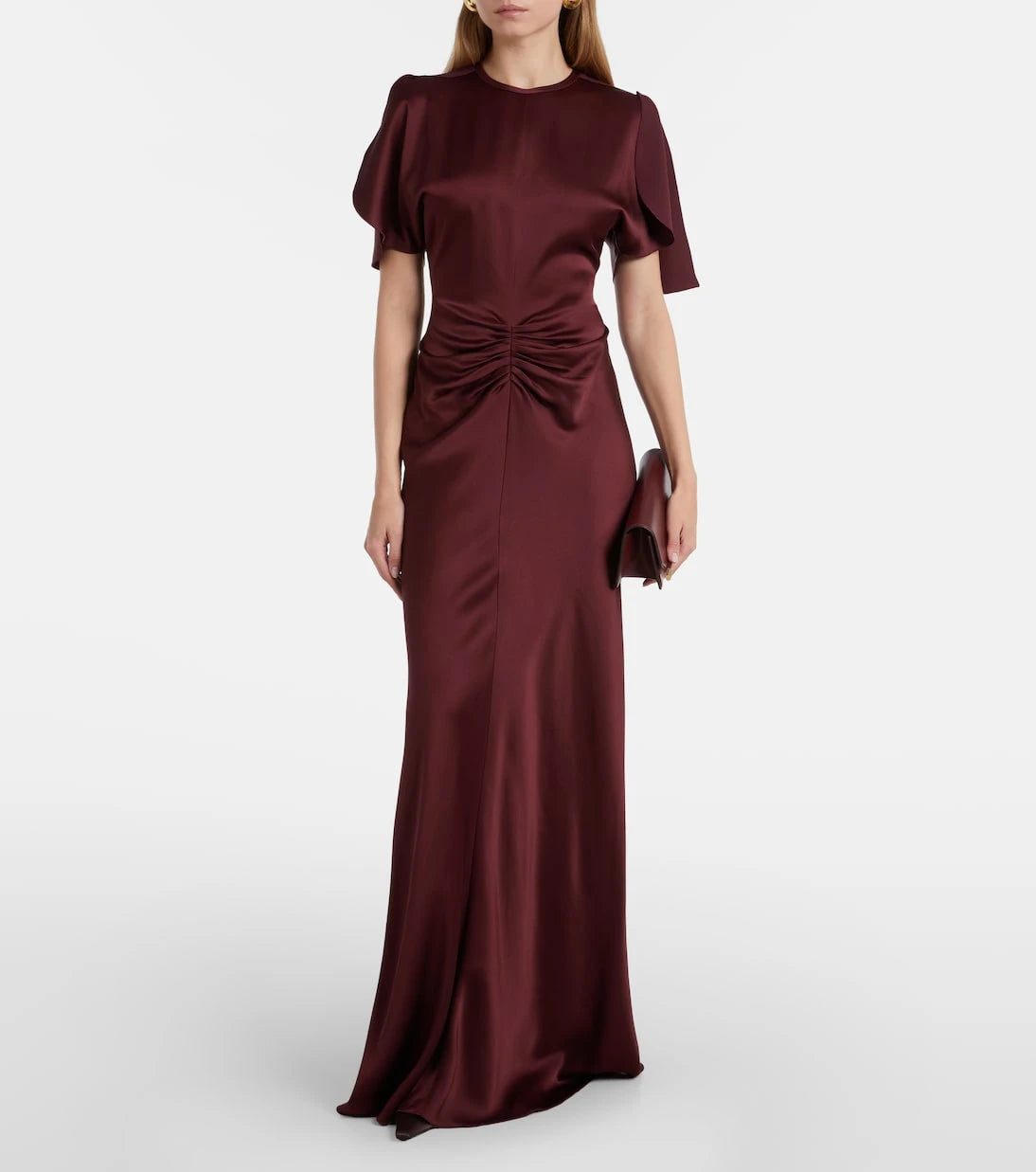 Victoria Beckham - Gathered jersey maxi dress