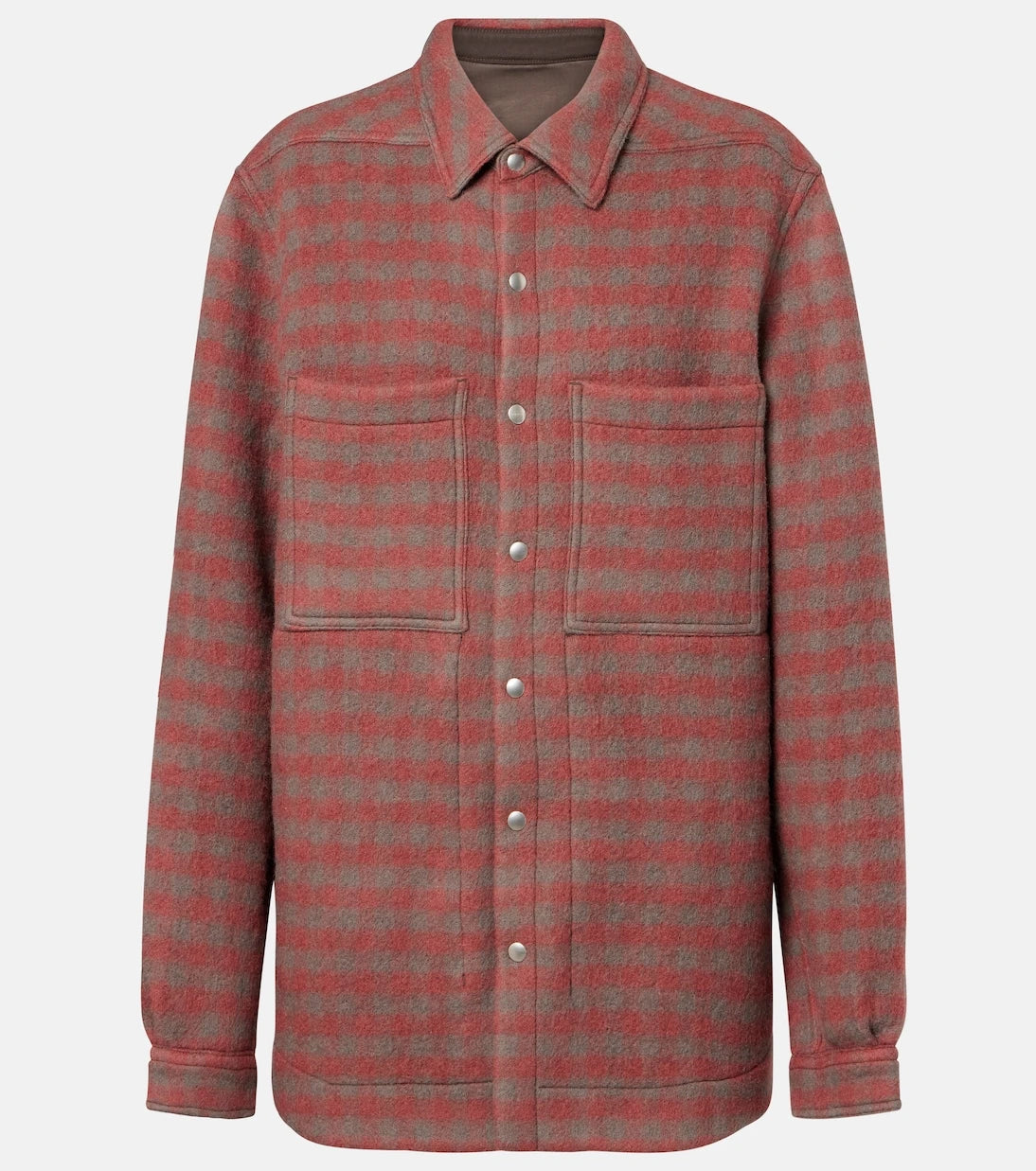 Rick Owens - Checked virgin wool overshirt