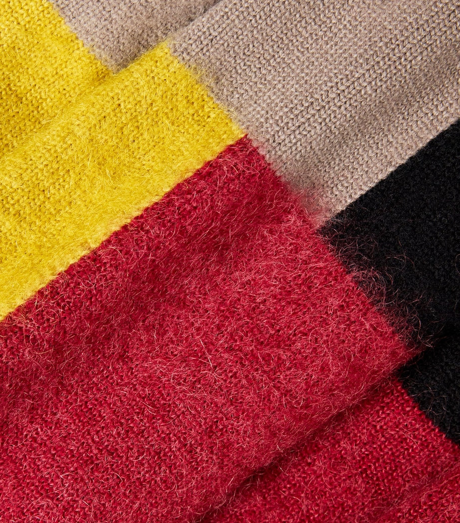 Joseph Merino Wool-Blend Overlay Midi Dress SMOKE COMBO