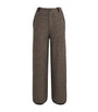 Guest In Residence Brown Cashmere Houndstooth Tailored Trousers