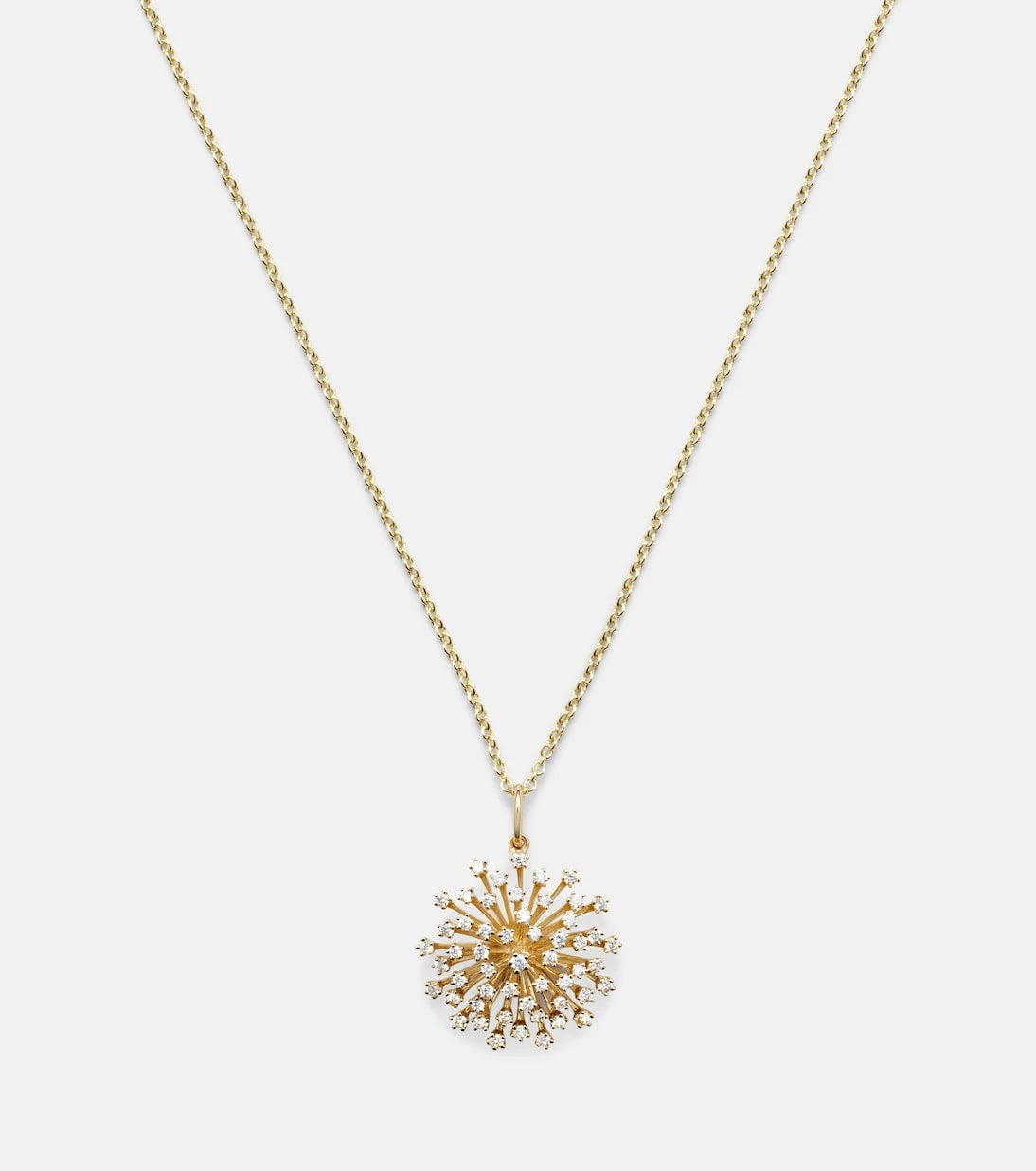 Sydney Evan - 14kt gold charm necklace with diamonds
