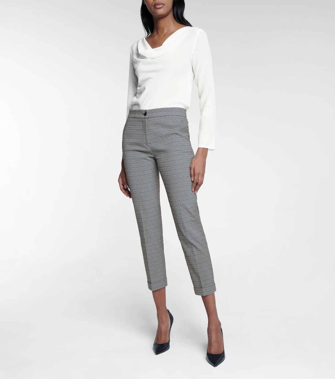 Etro - High-rise printed slim pants