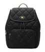 Black Quilted Horseshoe Backpack