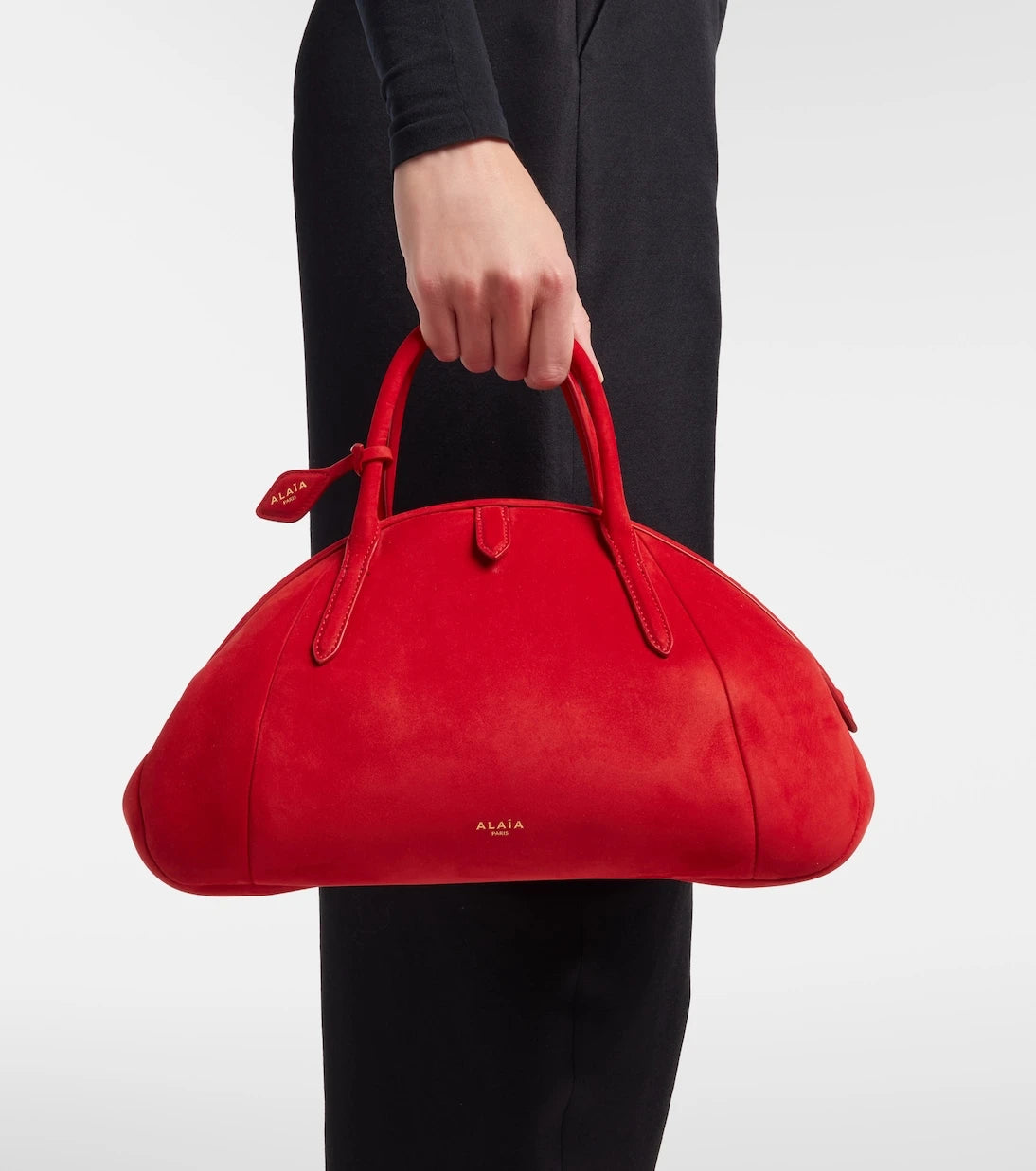 Alaïa - Purse Small suede top-handle bag