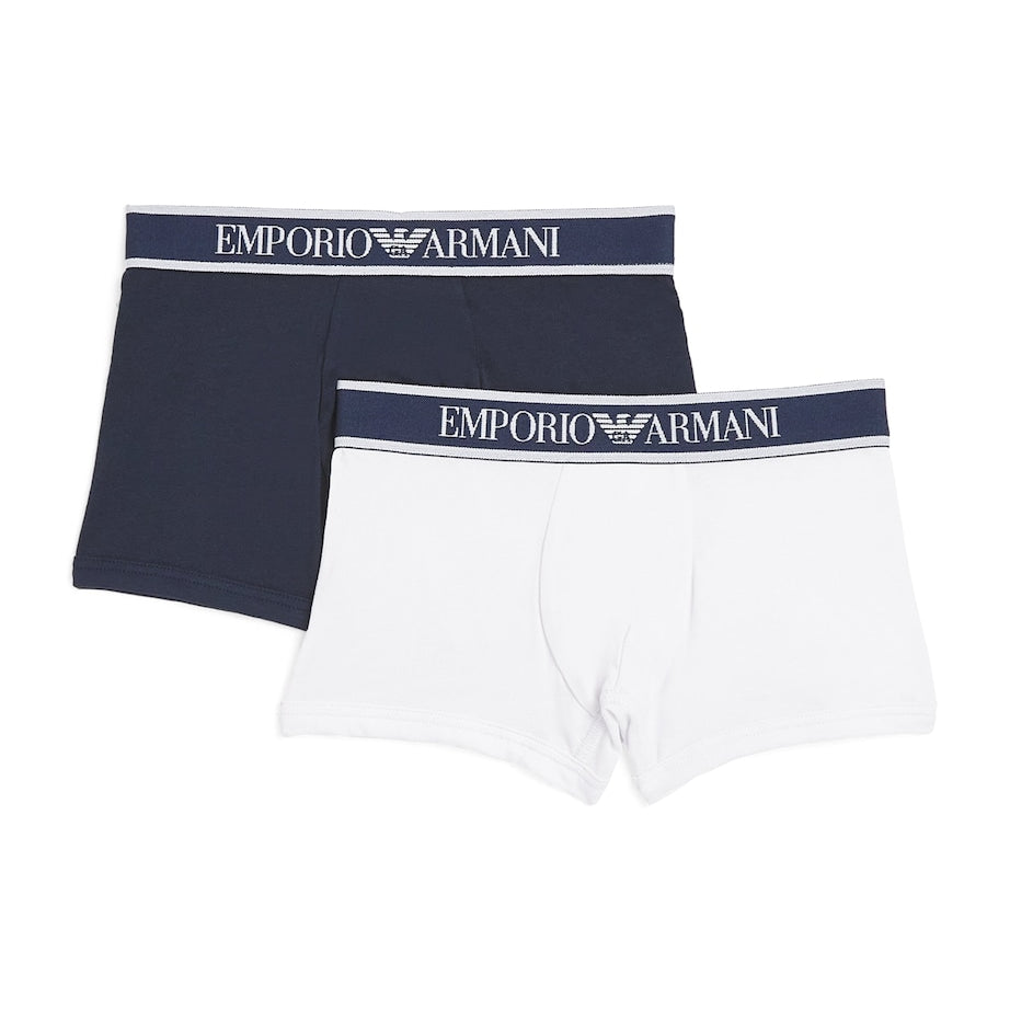 Emporio Armani Kids Pack of 2 Logo Boxer Shorts (4-14 Years)