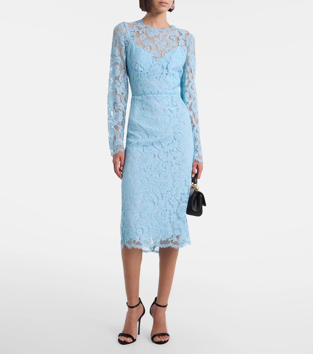 Dolce&Gabbana - Cotton-blend lace cocktail dress