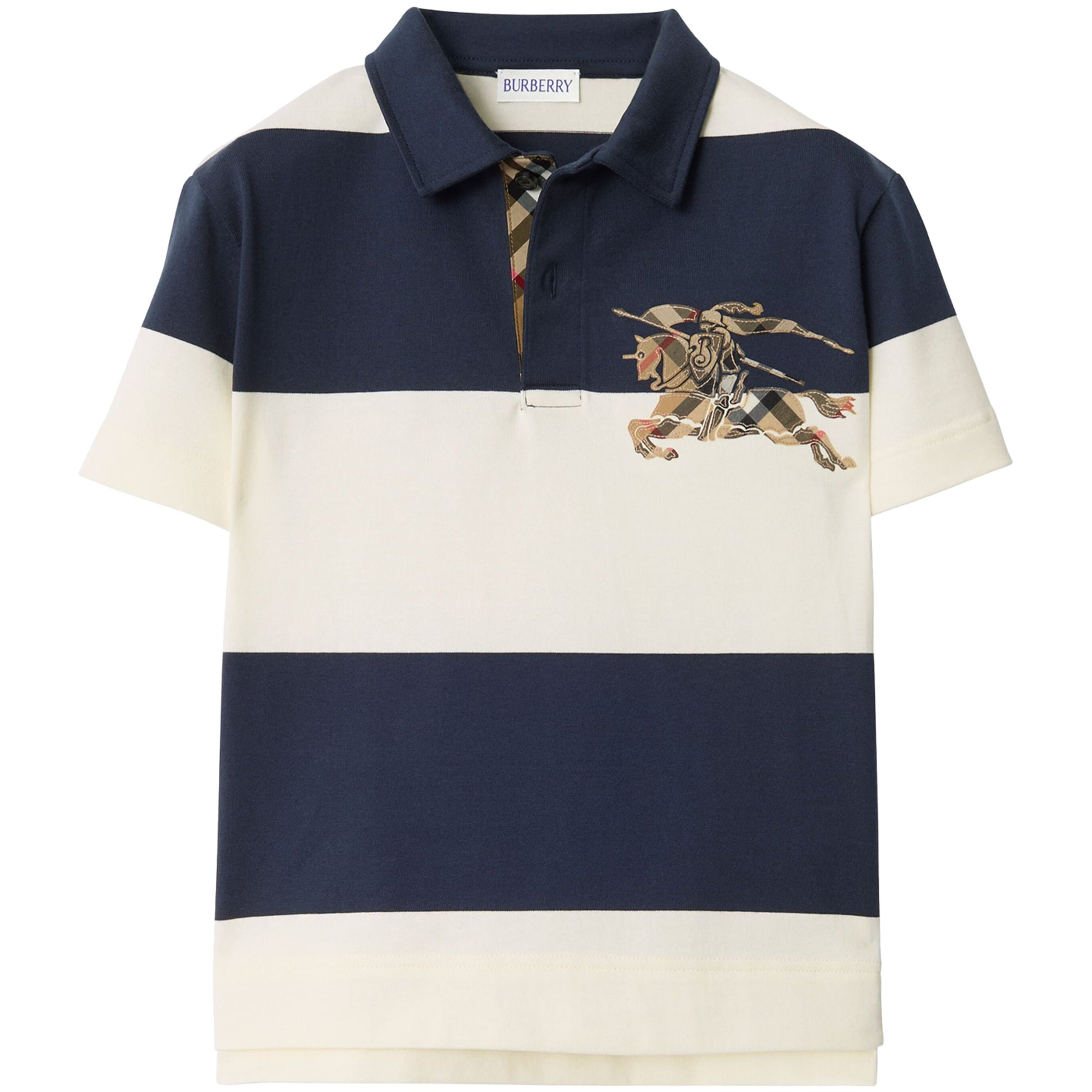 Burberry Kids Cotton Stripe EKD Polo Shirt
