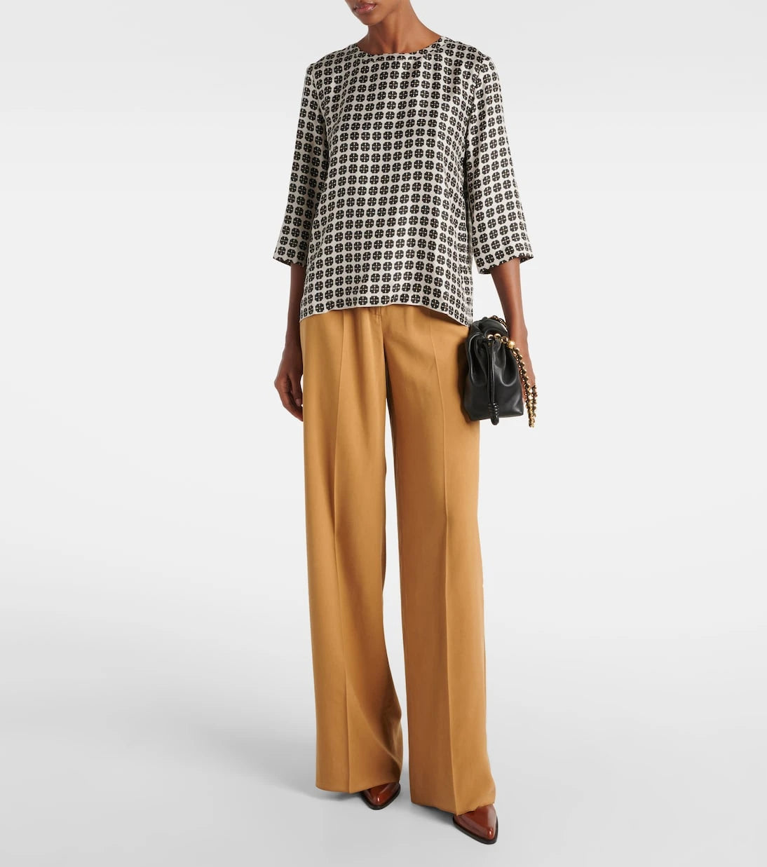 'S Max Mara - Ribes checked silk top