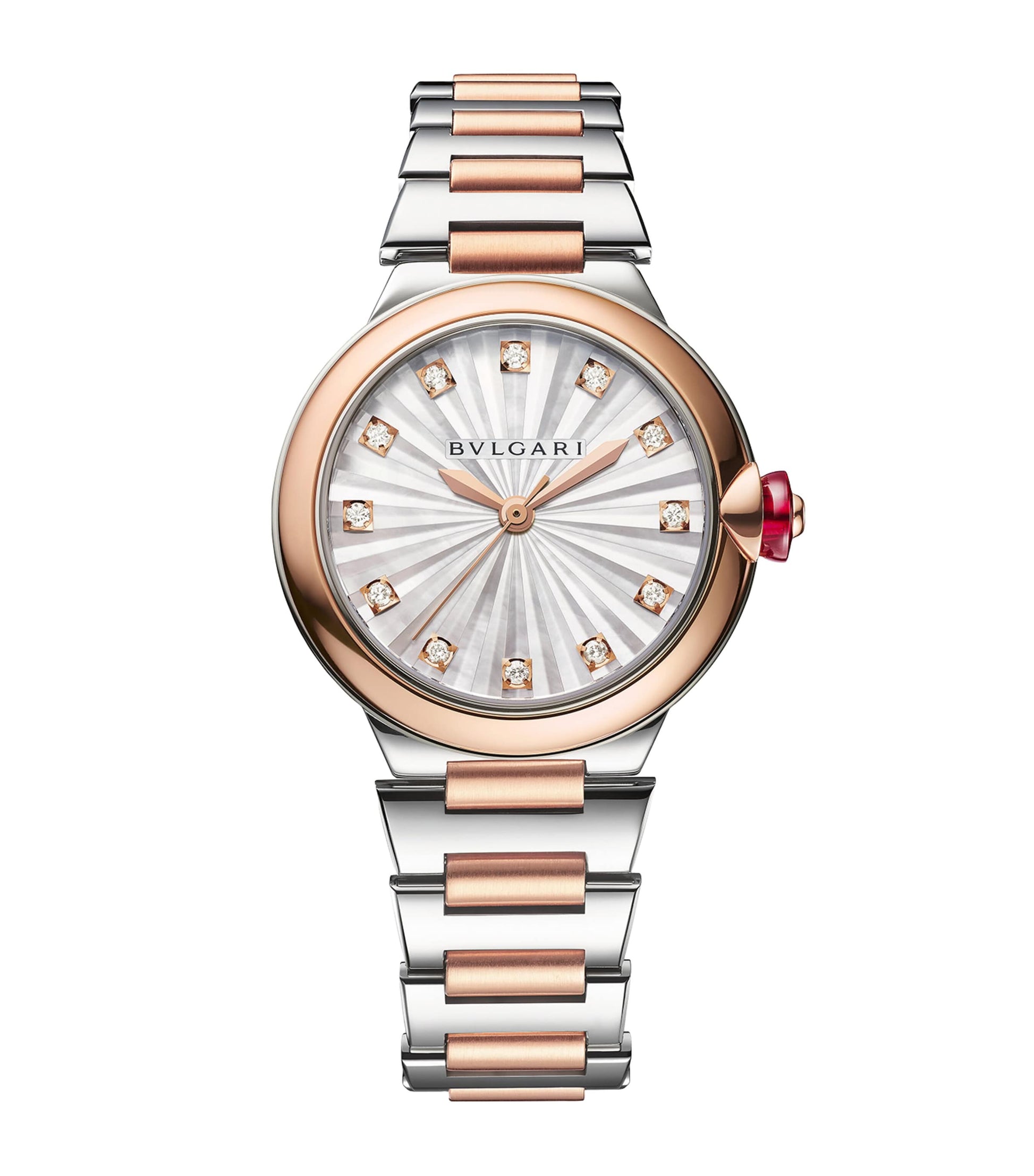 Rose Gold, Stainless Steel and Diamond Lvcea Watch 33mm