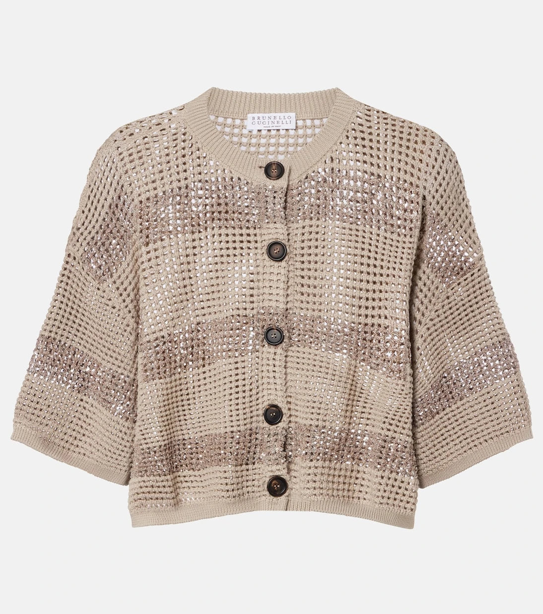 Brunello Cucinelli - Sequined cotton cardigan
