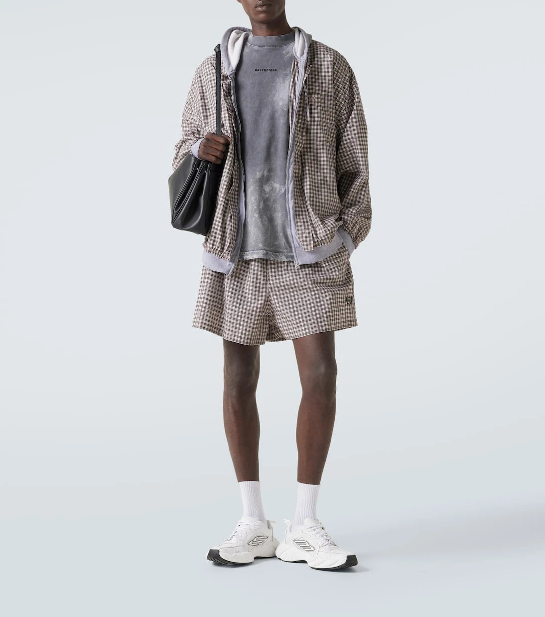 Balenciaga - Checked cotton poplin jacket
