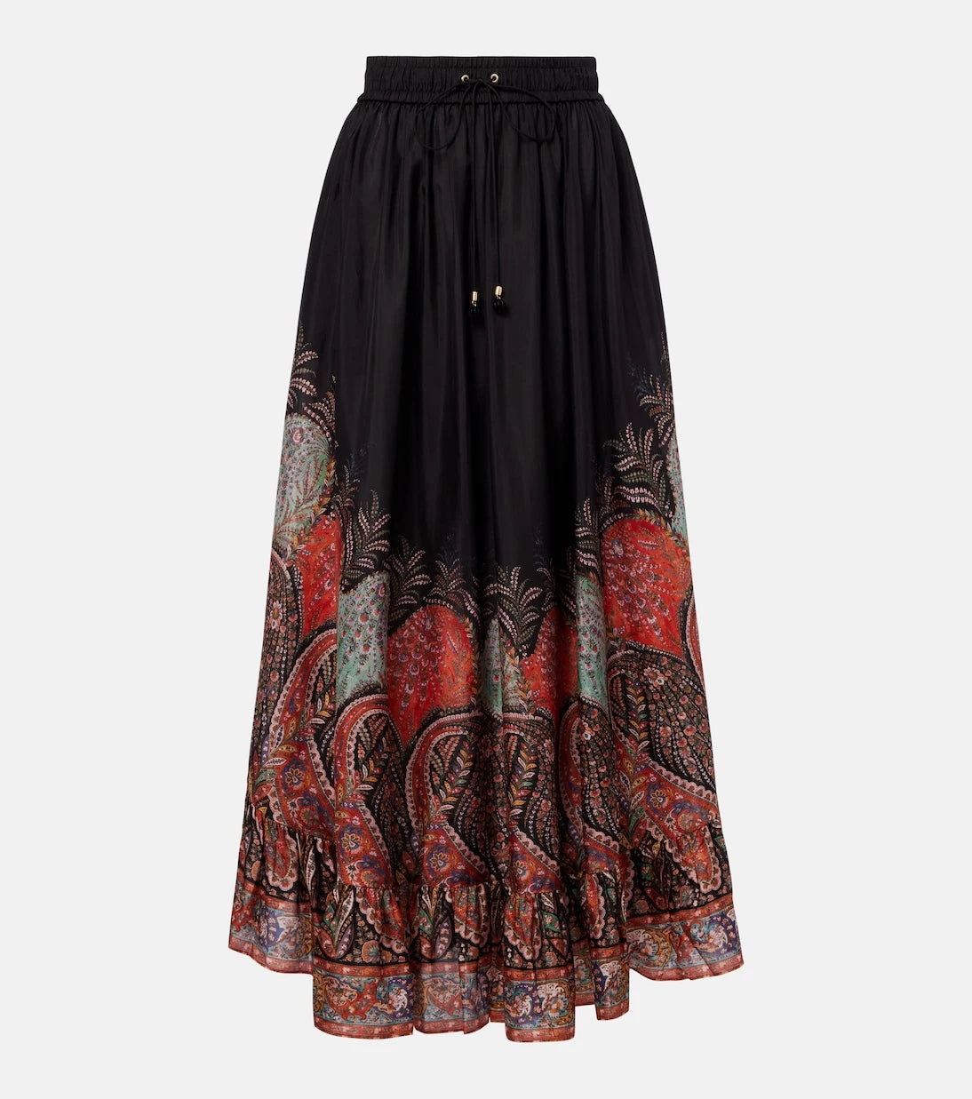 Zimmermann - Rhiannon ruffled silk maxi skirt