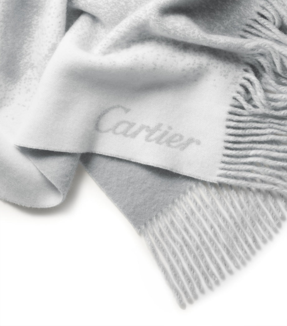 Cashmere Reflecting Panthère de Cartier Blanket (190cm x 140cm)