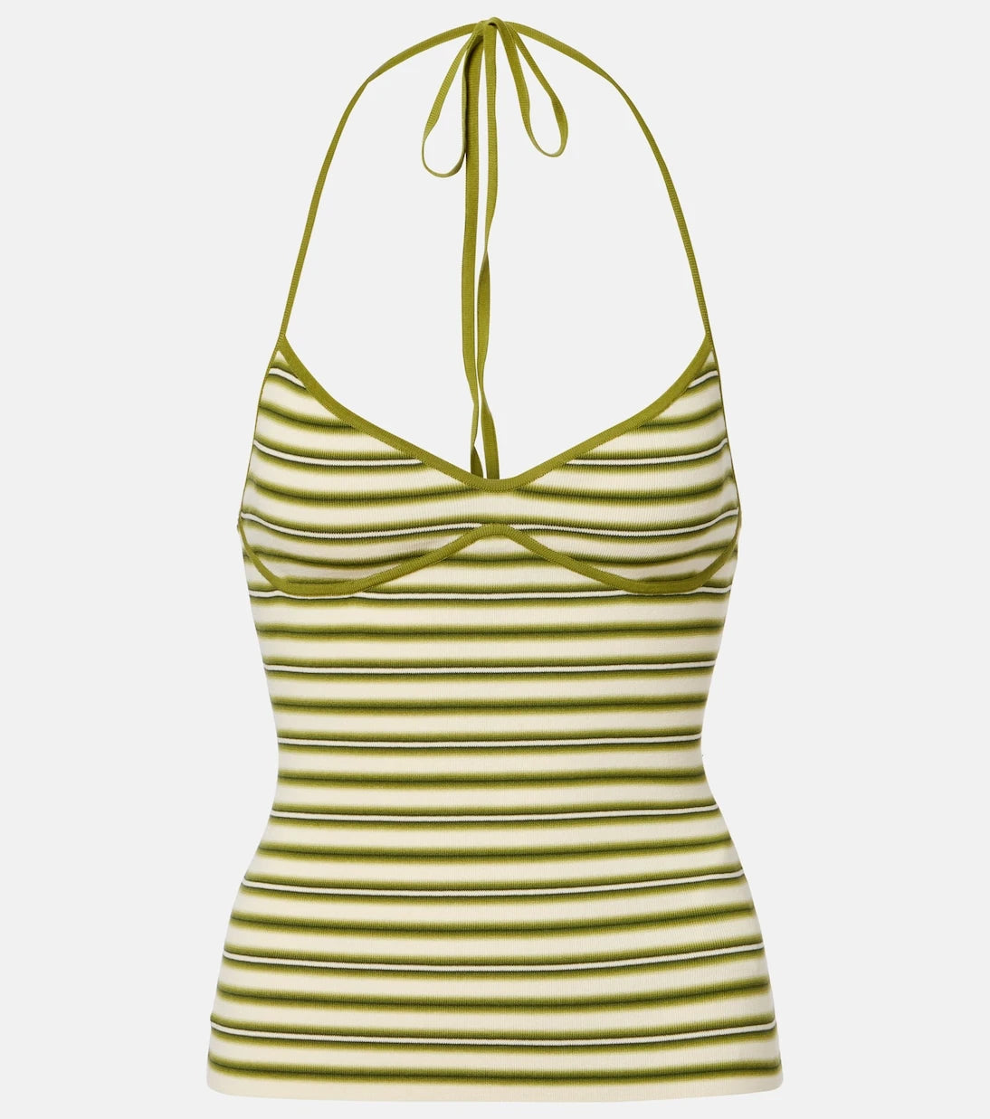 Faithfull - Citara striped halterneck cotton-blend top