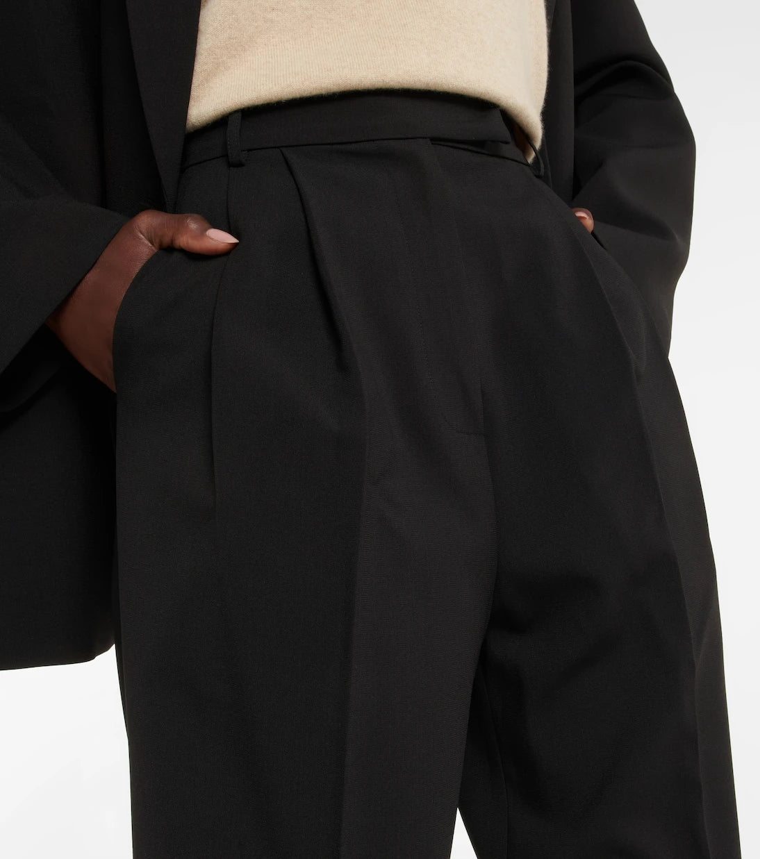 The Frankie Shop - Bea twill high-rise pants