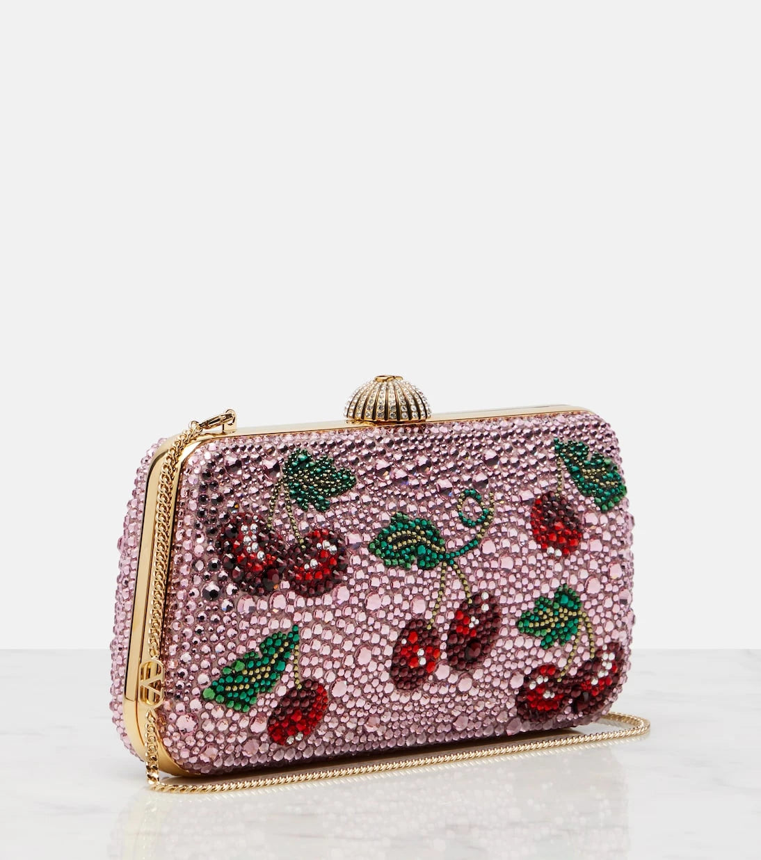 Valentino Garavani - Carry Secrets Cherryfic embellished clutch