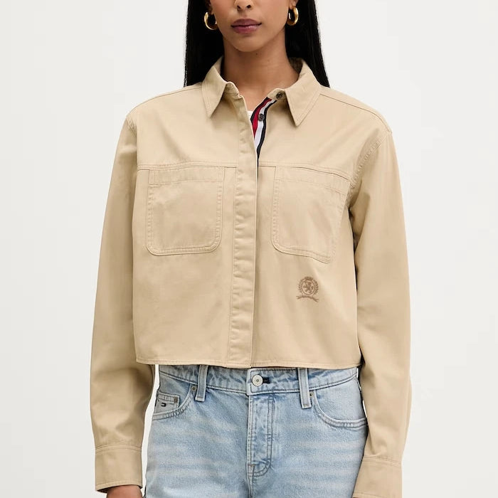 Tommy Jeans риза дамска от памук