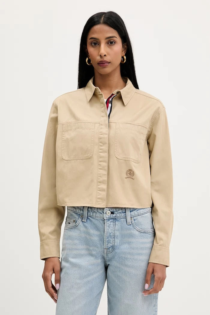 Tommy Jeans риза дамска от памук