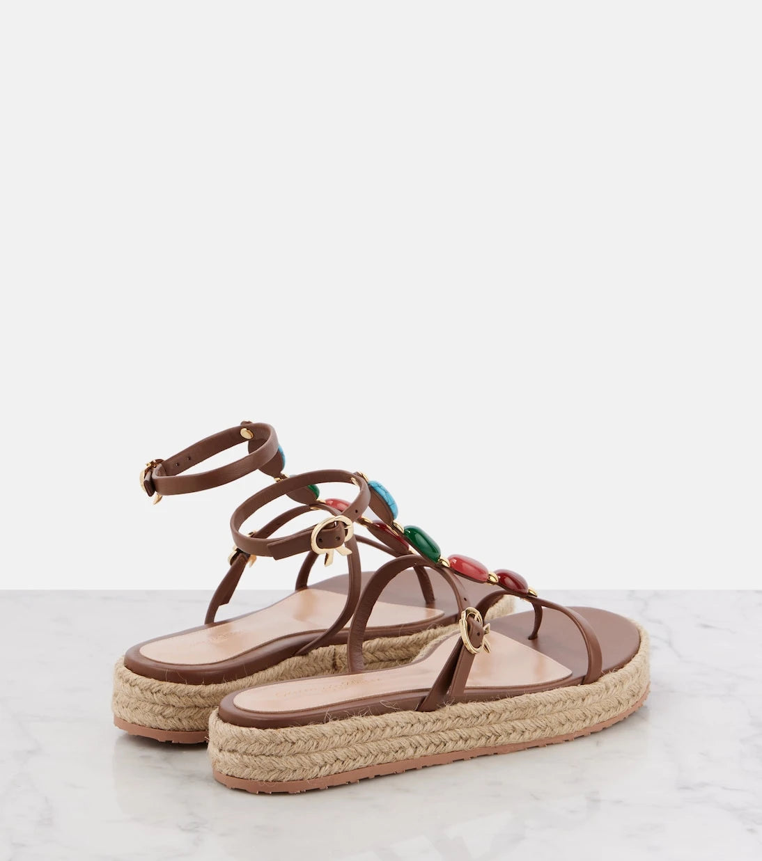 Gianvito Rossi - Shanti leather espadrille sandals