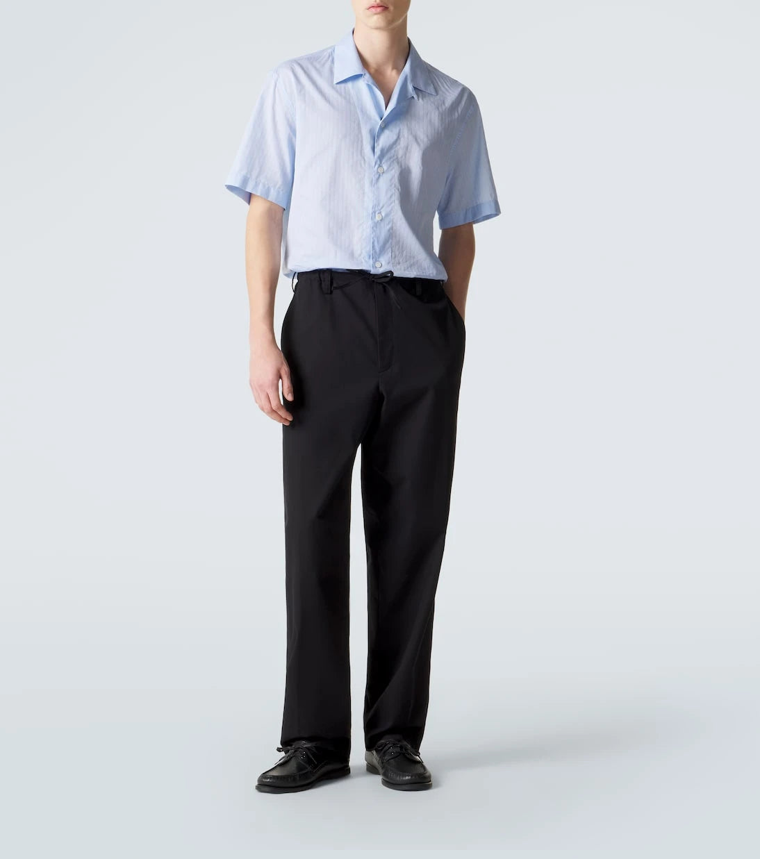 Brioni - Striped cotton poplin bowling shirt