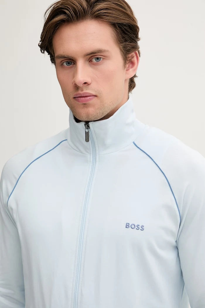 BOSS Erkek Pamuk ve Elastan Fermuarlı Sweatshirt Mix&Match Jacket Z