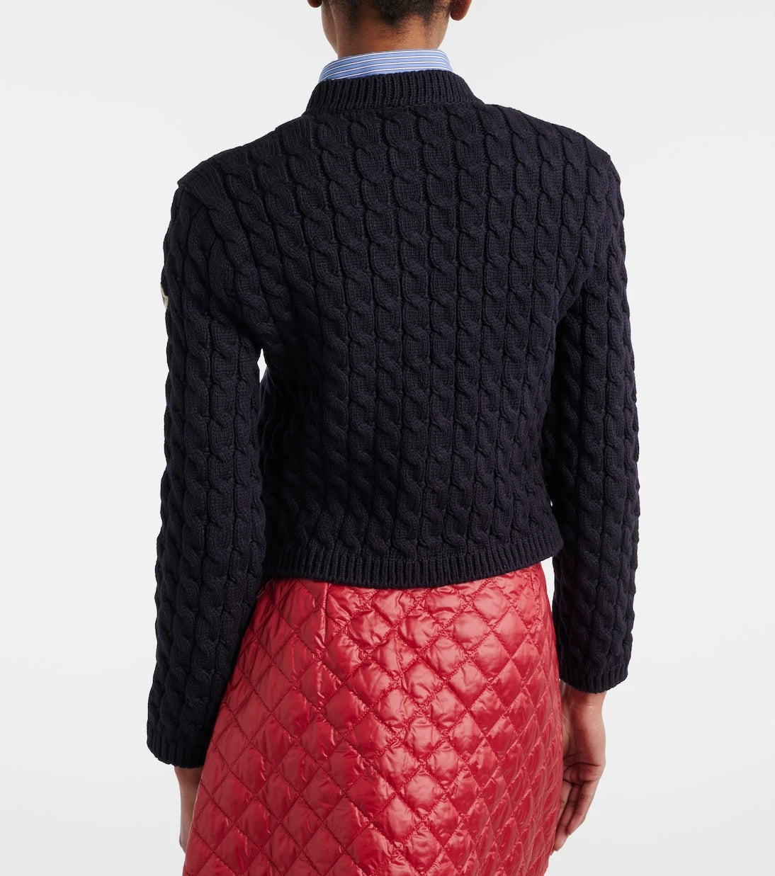Moncler - Cable-knit cotton-blend cardigan