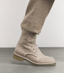 Beige Cashmere Ankle Boots