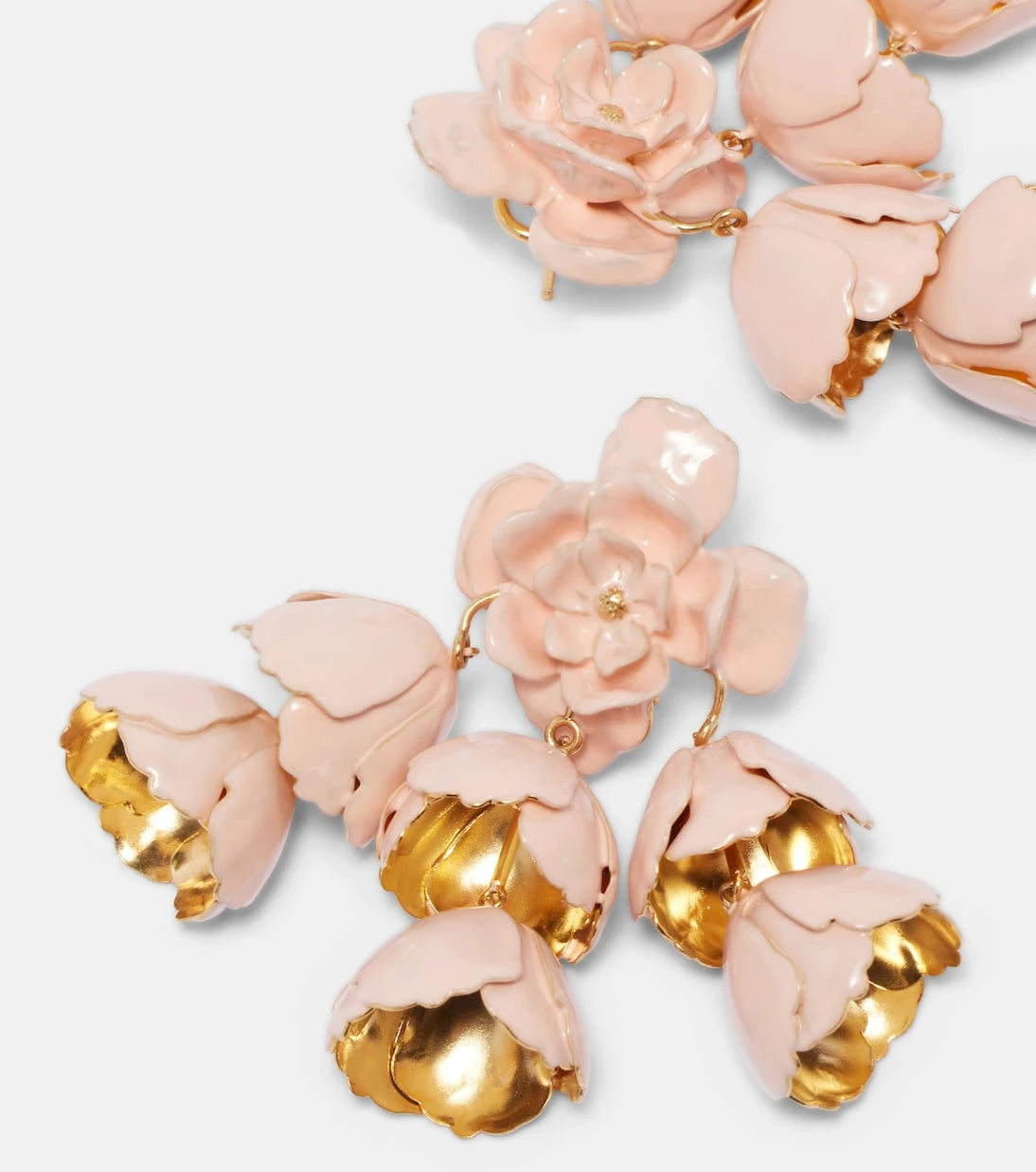 Chloé - Flower Cloud enamel drop earrings