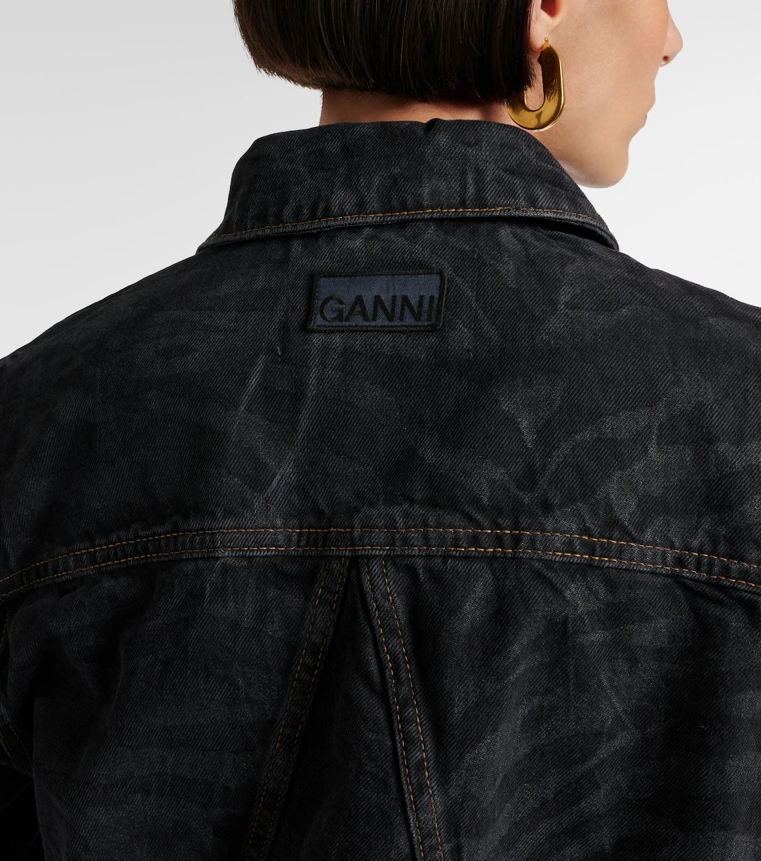 Ganni - Printed denim jacket