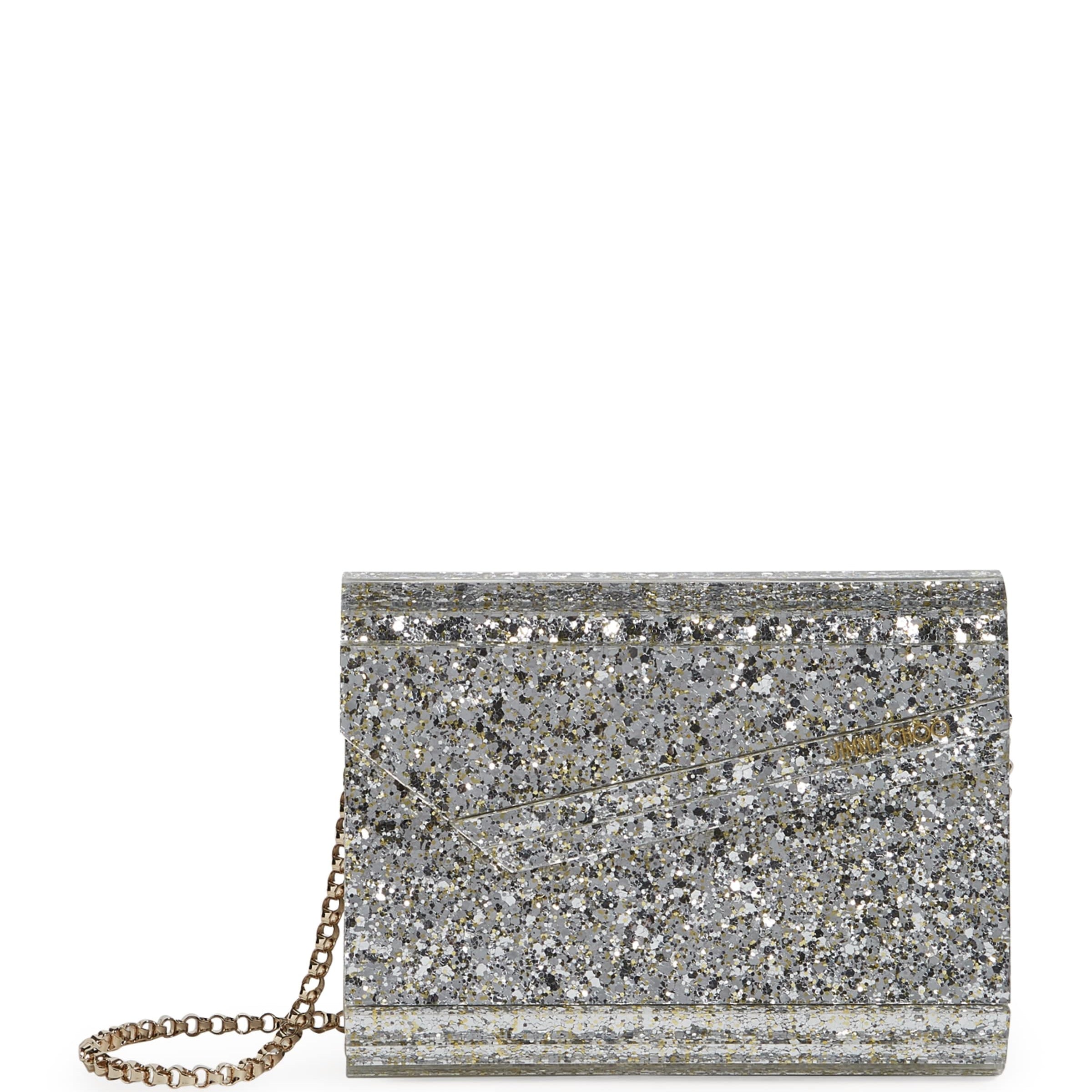 Neutral Glitter Candy Clutch Bag
