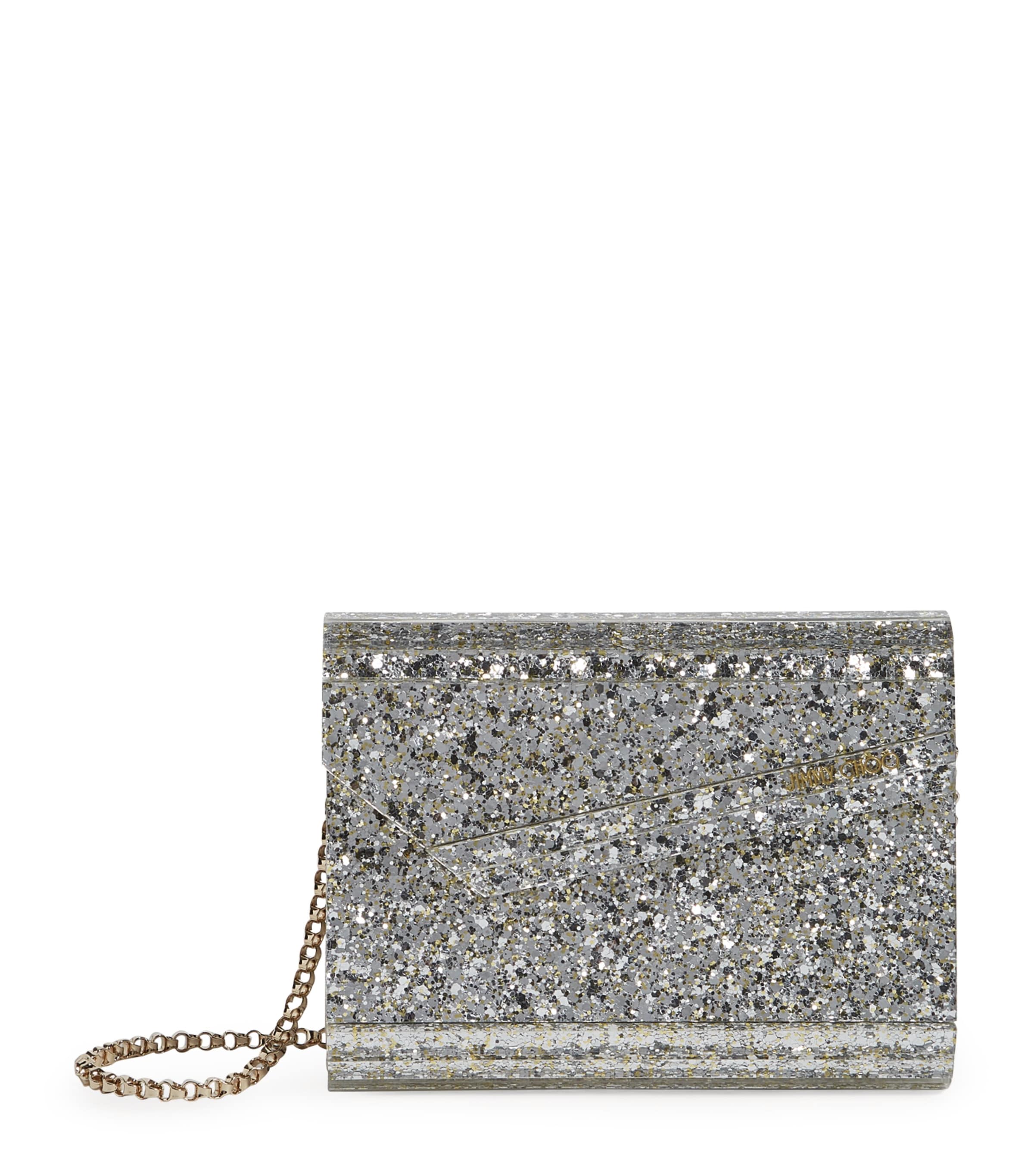 Neutral Glitter Candy Clutch Bag