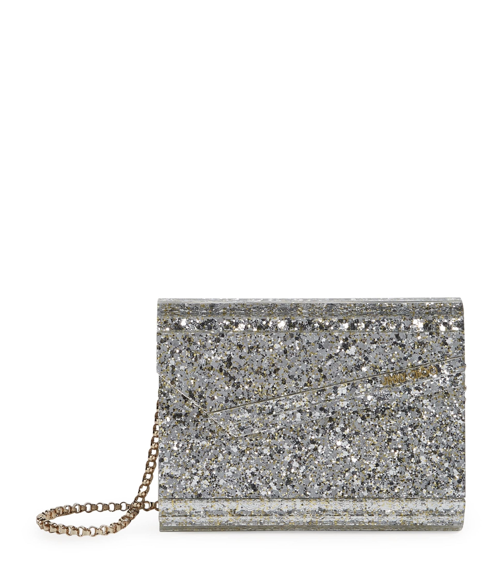 Neutral Glitter Candy Clutch Bag