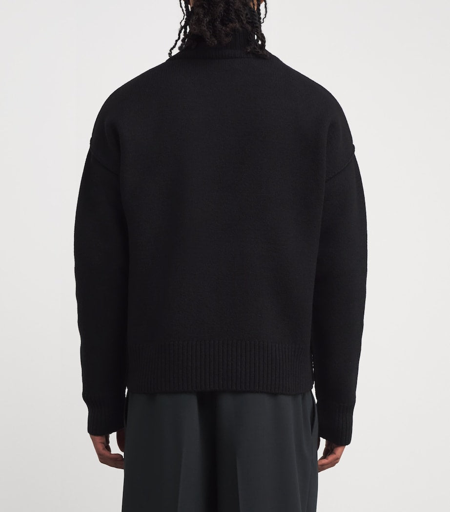 Virgin Wool Logo Rollneck Sweater