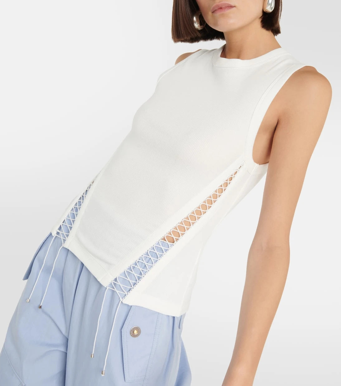 Dion Lee - توب بقصّات من مزيج القطن