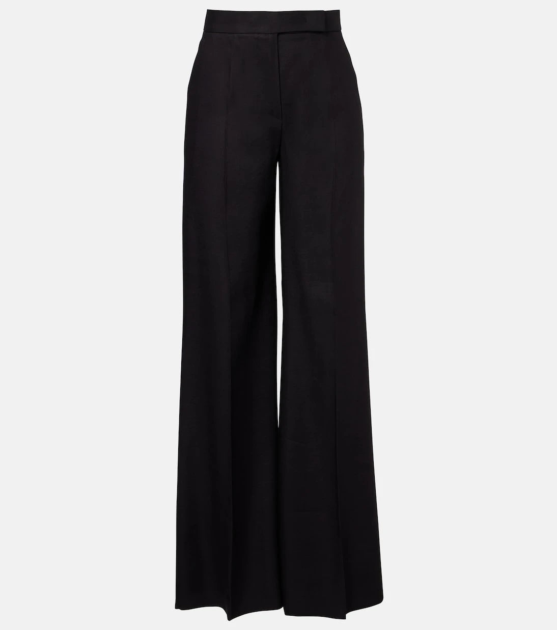 Max Mara - Linen and silk twill wide-leg pants