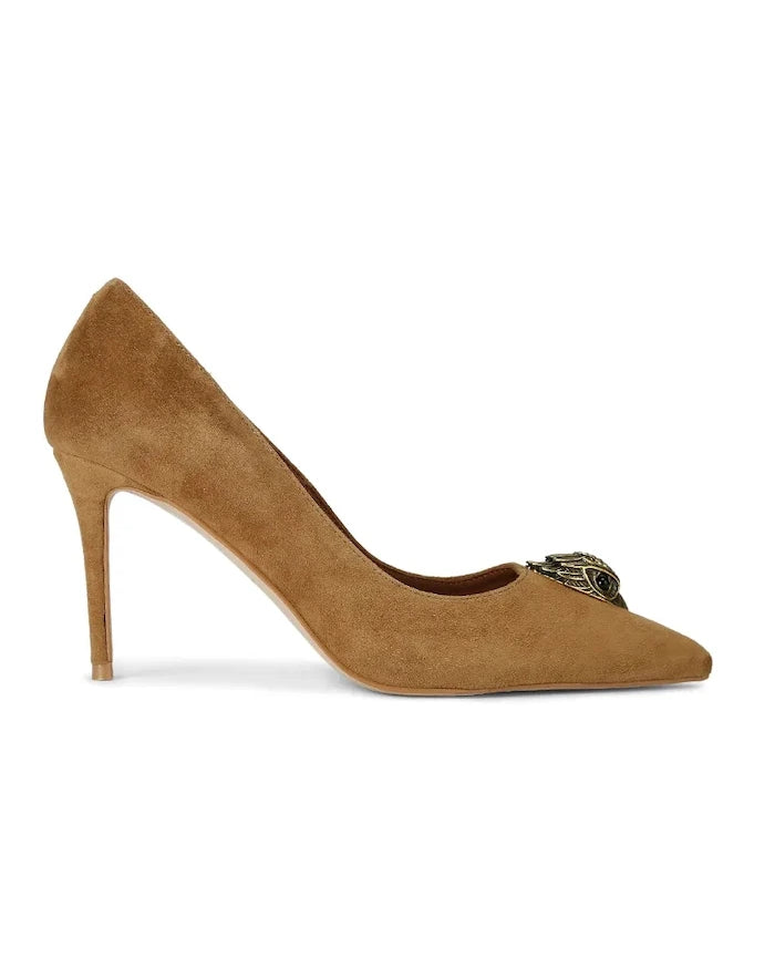 Kurt Geiger London Belgravia Eagle Court Tan Süet Topuklu Ayakkabı