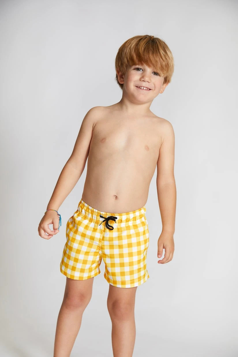Suncracy - Zadar checked swim trunks