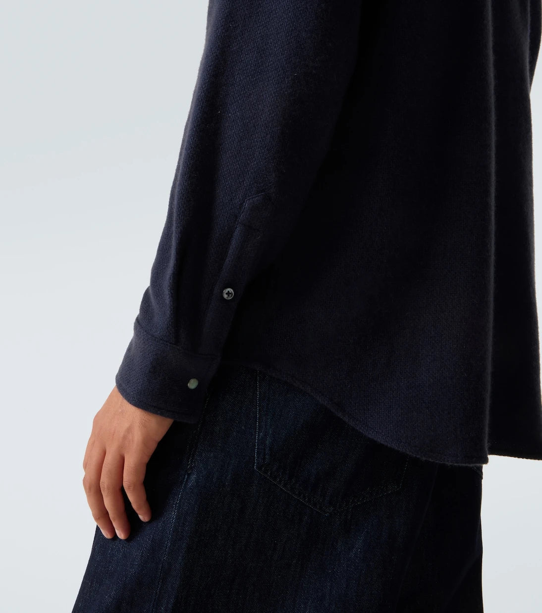 God's True Cashmere - Cashmere shirt with emerald