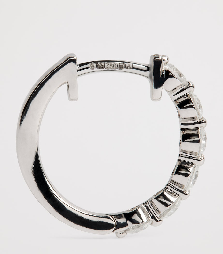 White Gold and Diamond Hoop Earrings (0.50ctw)