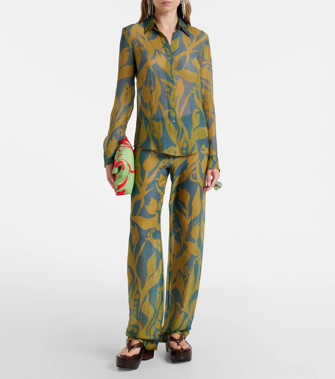 Dries Van Noten - Printed silk shirt