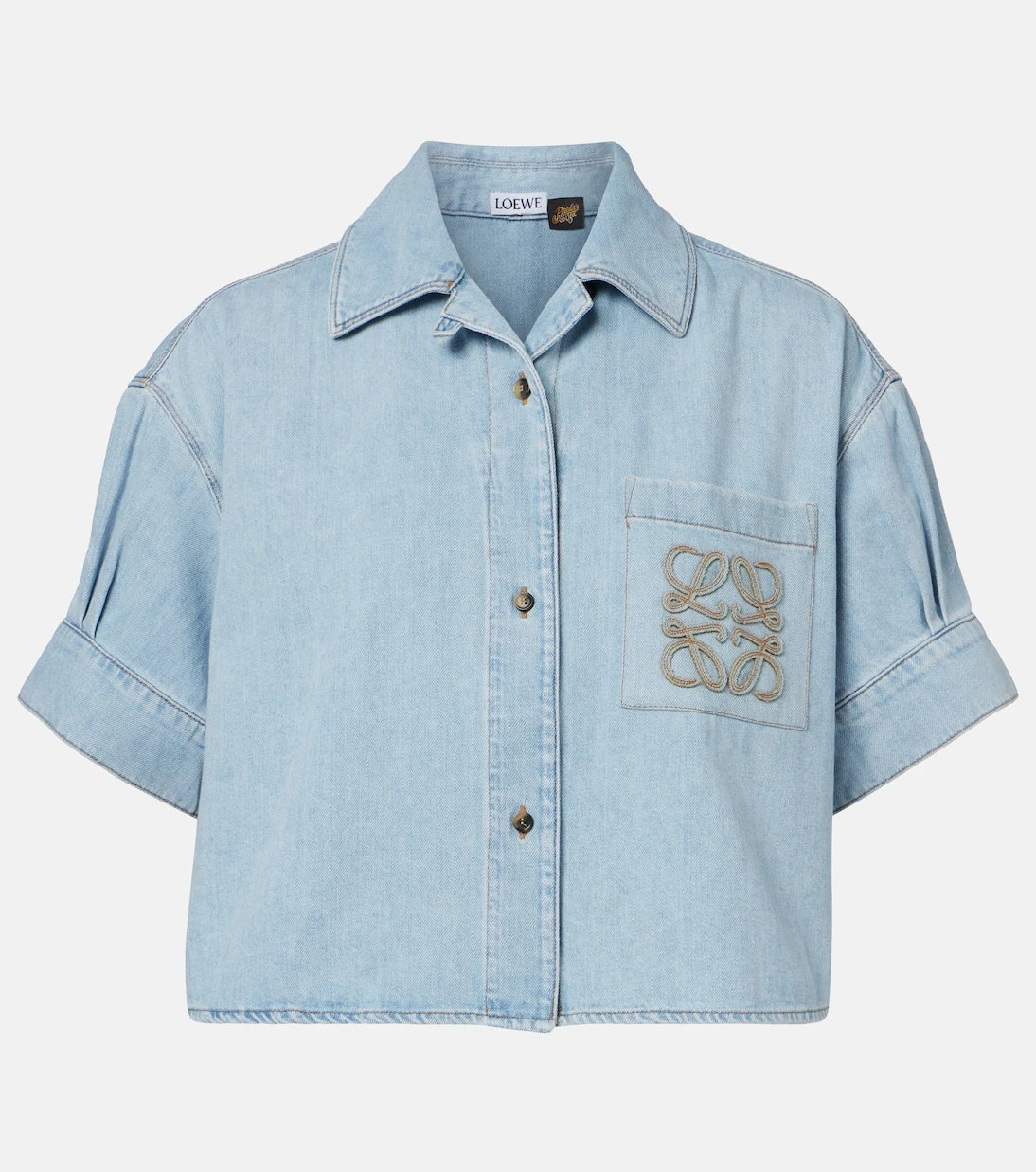 Loewe - Paula's Ibiza Anagram cropped denim shirt