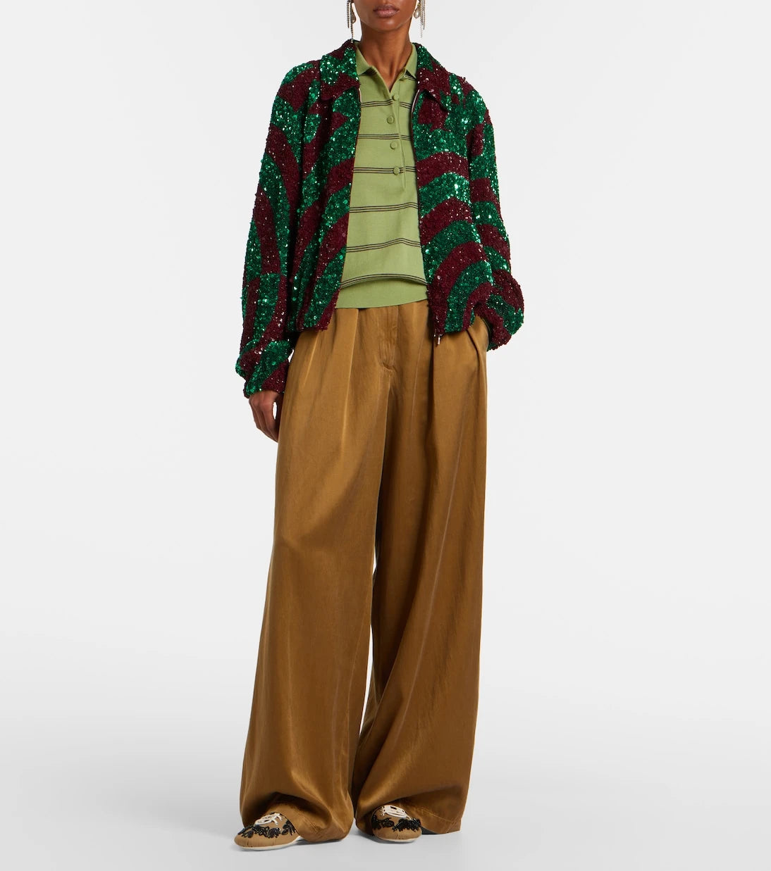 Dries Van Noten - جاكيت بلوزون بترتر