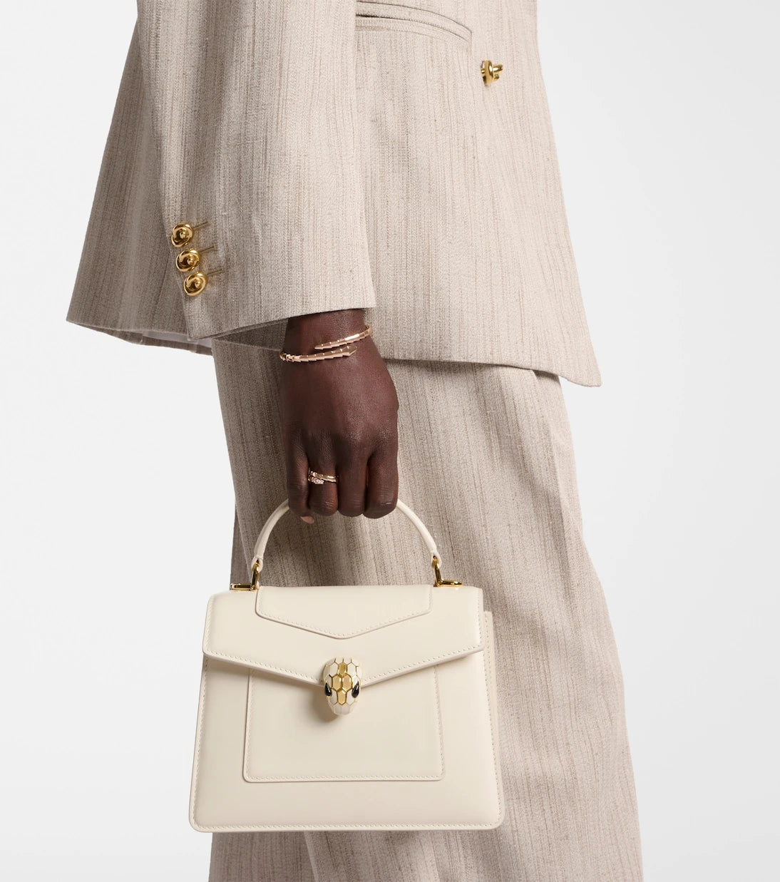 Bvlgari - Serpenti Forever Medium leather top-handle bag